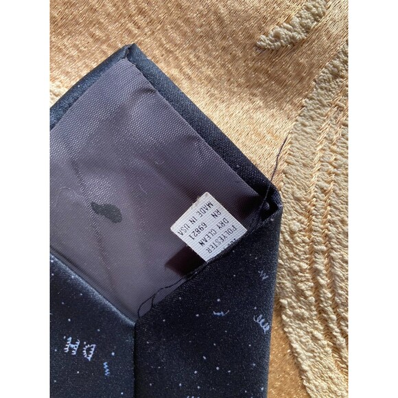 Vintage 90s Tie 1990s Three Stooges Larry Moe Curly Black & White Funny Necktie - Picture 6 of 8